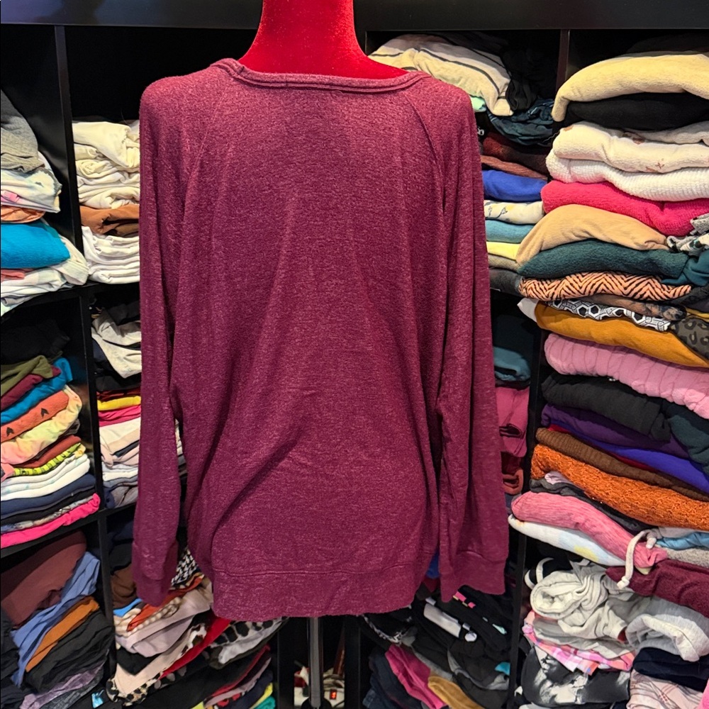 #421. 🪷 Buffalo David Bitton Heathered Plum Top xxl - Picture 7 of 7